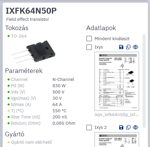 Alkatrész meta kereső